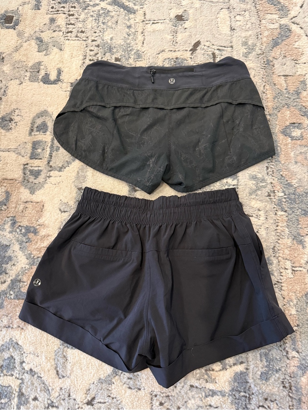 lululemon athletica Women's Black Athletic Shorts Duo